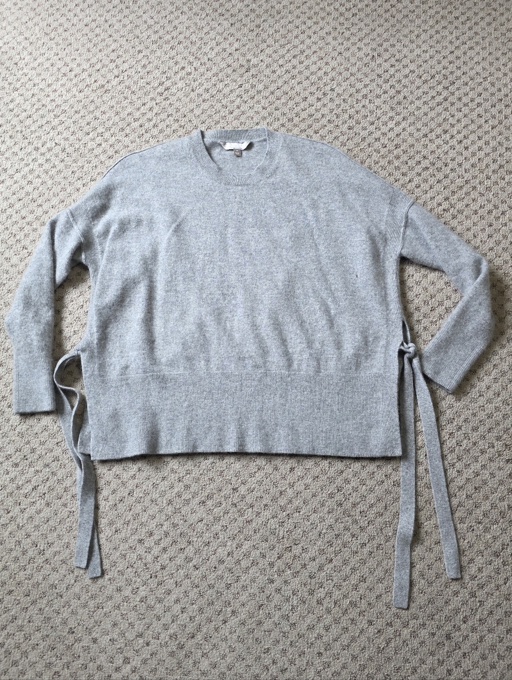Athleta Cashmere Light Gray Women's Side-Tie Sweater